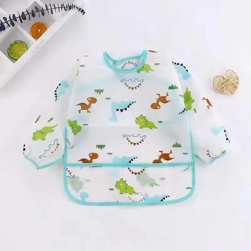Cute Bibs Baby Waterproof Long Sleeve Apron